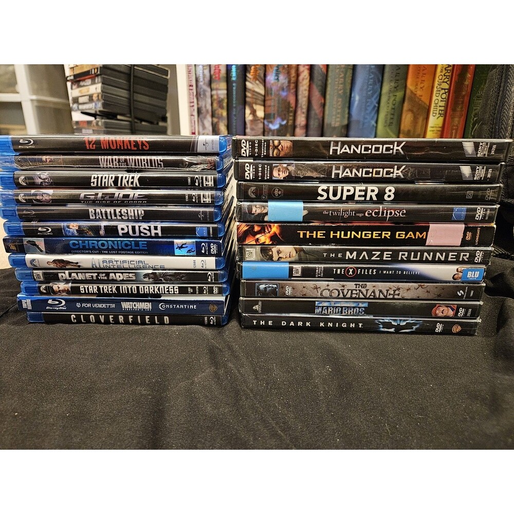 Sci-fi Movie Dvd Blu Ray Lot Of 22 Ai Dc Mario Twilight Hancock Star Trek Gi Joe